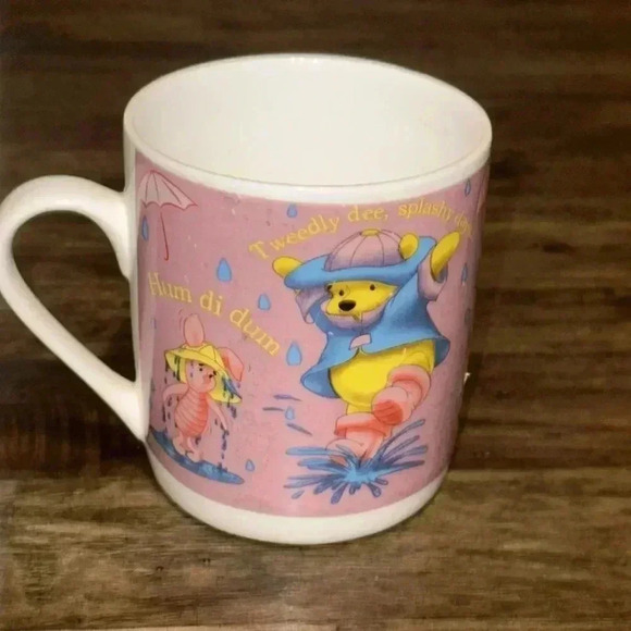 VINTAGE winnie the pooh tea coffee cup mug tweedly dee hum di dum - Picture 3 of 8